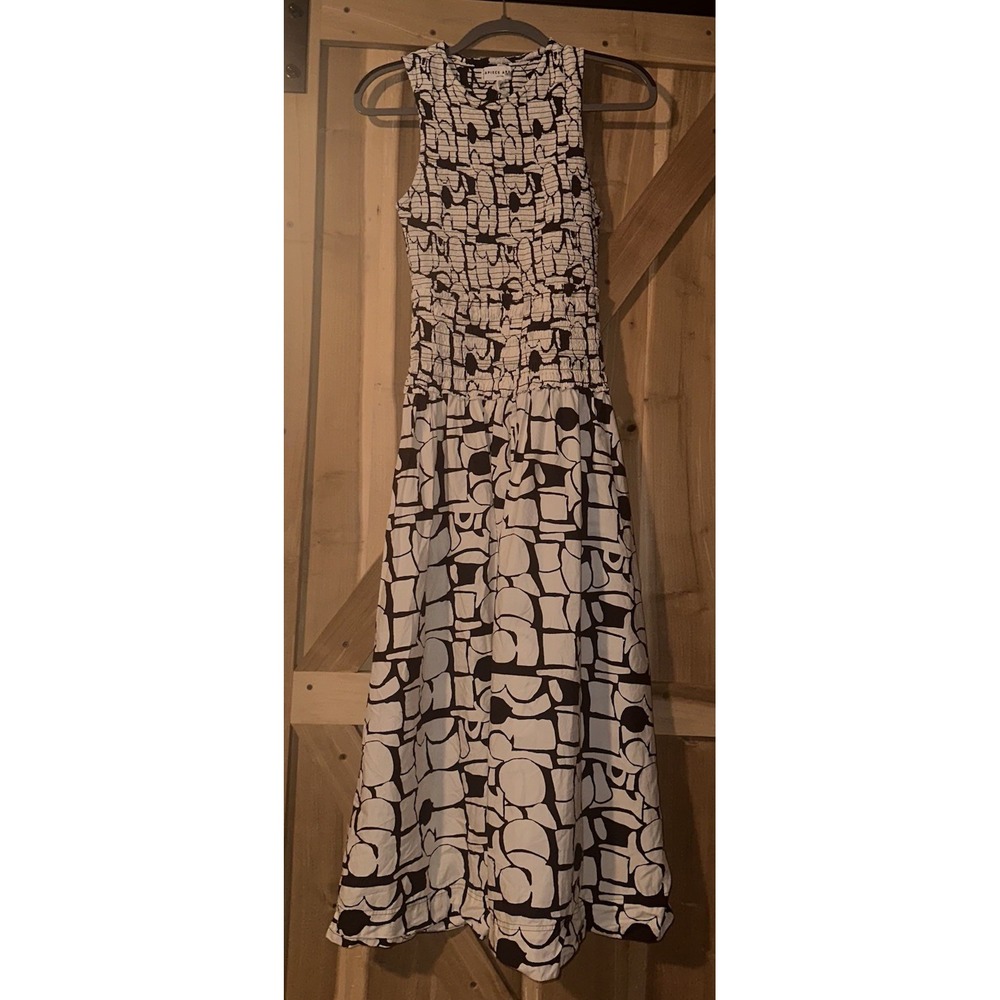 Apiece Apart Women's White Siempre Smocked Tank Maxi Dress Size M * See Desc - Picture 2 of 13